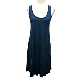 Soft Surroundings Women Tank Style Scoop Neck Pine Green Sleeveless Dress Size S